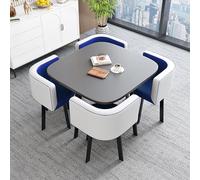 Ensemble table de salle à manger ronde pour 4 personnes - Table de cuisine compacte et peu encombrante - Design moderne idéal pour les petits espaces, les appartements et les salles à manger