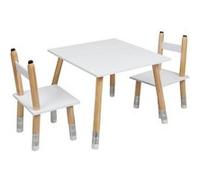 Ensemble Table et 2 Chaises Enfant Base Crayons - LAPIS -