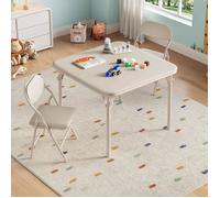 Ensemble Table et 2 Chaises pliantes 3 pièces pour Enfants, table carrée, rembourrée, pour garderies et salles de iege