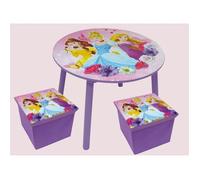 Ensemble Table et 2 tabouret de rangement Disney Princesses