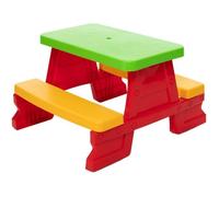 Ensemble table et bancs - KADAX - Dorex - Rouge - 1 table et 2 bancs - Pour enfants