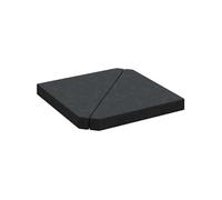 Plaques de poids de parasol 2 pcs triangulaire granit noir 14kg vidaXL
