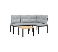 Ensemble table et chaise de jardin metal noir 0 personnes table rectangulaire 55 x 55 cm