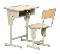 Ensemble Table et Chaise d'Étude pour Enfants HOMCOM MDF 60x40x76cm Gris, Bois naturel