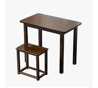 Ensemble table et chaise en bambou - Bureau multifonction pour étude, salle à manger et coiffeuse