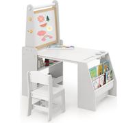 Ensemble table et chaise pour enfants avec chevalet - Gris