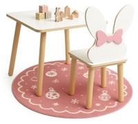Ensemble table et chaise pour enfants sur le thème des animaux