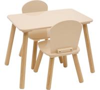 Ensemble table et chaises Alex pour enfants - Beige - Plateau résistant à l'eau - Mobilier pour chambre d'enfant - Mobilier pour salle de jeux - Bois