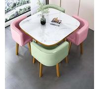 Ensemble table et chaises de bar pour petit déjeuner - Mobilier moderne peu encombrant pour cuisine et salon - Siège à dossier souple - Parfait pour une utilisation au bureau ou en conférence