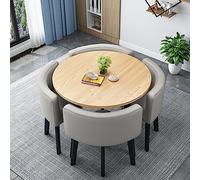 Ensemble table et chaises de bistrot multifonction pour intérieur ou extérieur, bureau, maison, balcon, café, gris clair