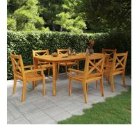Maison Exclusive - Ensemble de salle à manger de jardin 7 pièces en bois massif d'acacia