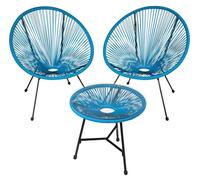 Ensemble table et chaises de jardin Santana - bleu
