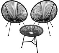 Ensemble table et chaises de jardin Santana - noir