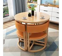 Ensemble table et chaises de salle à manger ronde - Meuble de réception de bureau pour la maison, le balcon, le salon, idéal pour les espaces de détente et les espaces de réunion
