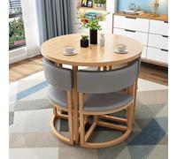 Ensemble table et chaises de salle à manger ronde - Meuble de réception de bureau pour la maison, le balcon, le salon, idéal pour les espaces de détente et les espaces de réunion