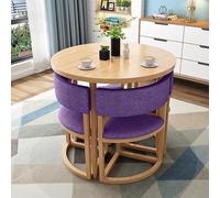 Ensemble table et chaises de salle à manger ronde - Meuble de réception de bureau pour la maison, le balcon, le salon, idéal pour les espaces de détente et les espaces de réunion