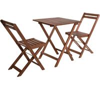 Ensemble Table Et Chaises En Acacia. Pliable. Couleur: Naturel Chaises: 40x40x80cm Table: 60x60x72cm
