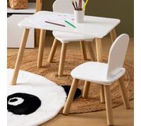 Ensemble Table Et Chaises En Pin - Alex Blanc TU