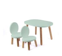 Ensemble Table Et Chaises Enfant Ovaline 1-4 Ans Vert Sauge TU