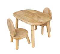 Ensemble Table Et Chaises Enfant Ovaline Bois Naturel 1-4 Ans Naturel TU