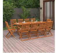 Maison Exclusive - Ensemble à manger de jardin 11 pcs 220x90x75 cm bois d'acacia