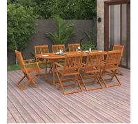Maison Exclusive - Ensemble à manger de jardin 9 pcs 220x90x75 cm bois d'acacia