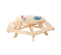 Pinolino Ensemble sièges enfants Nicki 6-angle Table hexagonale bois massif naturel 6 places