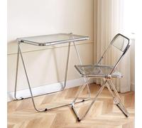 Ensemble table et chaises pliantes modernes - Table d'appoint et tabouret en acrylique portable élégant pour salon, chambre à coucher, salle à manger, design peu encombrant, rangement facile