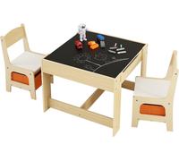 Ensemble table et chaises pour enfants, table d'activités en bois avec espace de rangement et boîtes, table de jeu pour les tout-petits pour l'art, le bricolage, la lecture et l'apprentissage