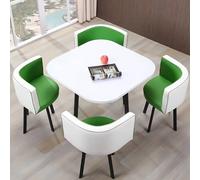 Ensemble table et chaises rondes modernes pour balcon, salon, bureau, café - 4 chaises incluses - 90 x 75 cm - Meubles de salle à manger et de loisirs élégants