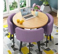 Ensemble table et chaises rondes multifonctionnelles, pour bureau, maison, bureau, réunion, club, salle à manger, bar, balcon, chambre à coucher, bibliothèque, couleur : Li