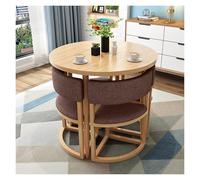 Ensemble table et chaises rondes pour 4 personnes, table de petit-déjeuner compacte vert clair avec 4 chaises rembourrées, mobilier de cuisine gain de place pour petit appartement, café ou salle de