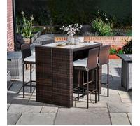 Ensemble table et chaises,Teamson Home, brun, 4 personnes, 120 X 80 X 108