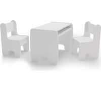 Ensemble table et deux chaises pour enfants - blanc