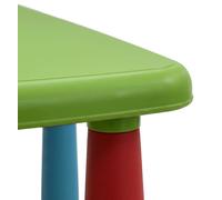 Ensemble table et tabourets pour enfants, plastique multicolore