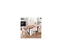 Ensemble table extensible 140-240 cm + 4 chaises en bouclette - VENTER