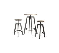 Ensemble table mange debout avec 2 tabourets Aria