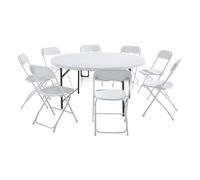 Ensemble table pliante et 8 chaises - Oviala REKKEM