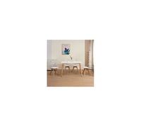 Ensemble table rectangulaire de repas + 4 chaises transparentes - SCANDI