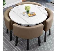 Ensemble table ronde moderne et chaises - 4 pièces meubles de salle à manger pour balcon, salon, bureau, café, salon de beauté - 80 x 75 cm - Table de loisirs élégante