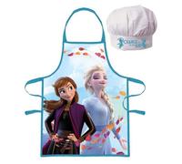 Ensemble Tablier + Toque - EWA - La Reine Des Neiges - 100% Polyester - Pour Enfant 3-8 ans - Bleu