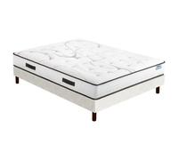 Ensemble tapissier - EBAC LITERIE - Moorea SR15 - 160x200 cm - Mousse - Hauteur 25 cm - Ferme