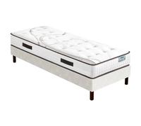 Ensemble tapissier - EBAC LITERIE - Moorea SR15 - 90x200 cm - Mousse - Hauteur 25 cm - Ferme