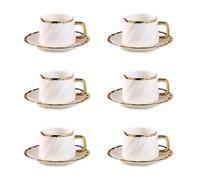Ensemble tasse à café et soucoupe 90ml/3.16oz convient pour l'espresso ou le café turc tasse à café italienne 1 tasse et soucoupe-90ml/3.16oz,6 tasses et soucoupes-90ml/3.16ozporcelaine