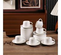 Ensemble tasse et soucoupe de style INS, convient pour boire un expresso et un café turc, également adapté pour la dégustation de thé, les cadeaux et la décoration créative de la maison, 90 ml/3,16 oz