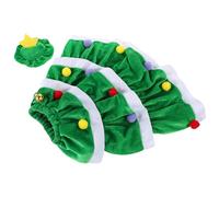 Ensemble Tenue Oie de Noël pour Statue de Jardin, Chapeau | Polyester, Facile à Habiller, Ensemble Festif Complet, pour Patio, Cour et Porche, Look Saisonnier