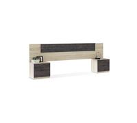 Ensemble tête de lit + 2 tables de chevet ( 2 tiroirs) - longueur 247 x Hauteur 50 x Profondeur 38 cm
