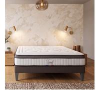 Matelas en mousse à mémoire hybride : 140 x 190 cm / Matelas + Sommier