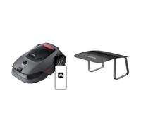 Ensemble Tondeuse à Gazon et Garage MOVA LiDAX Ultra 800 sans Fil périphérique, sans RTK et création Automatique de Carte Via LiDAR 3D avec Vision à 360° et IA