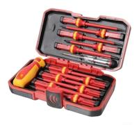 Ensemble Tournevis Acier Chrome-Vanadium 13pcs pour vde Ensemble(B) | Certifié 1000V, sécurité maximale, embouts magnétiques, ergonomique TPR, usage pro